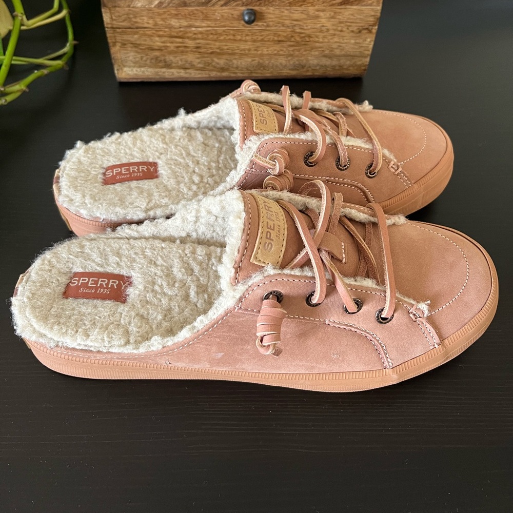 Sperry Light pink leather slip on sneakers. Size 6 - Picture 3 of 9